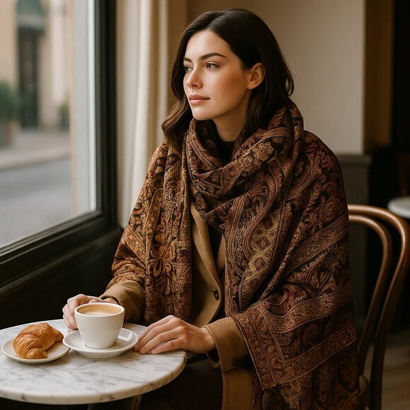 Vintage paisley shawl - Gem Vintage Tagless Pashmina Shawl – Heirloom Paisley Tapestry